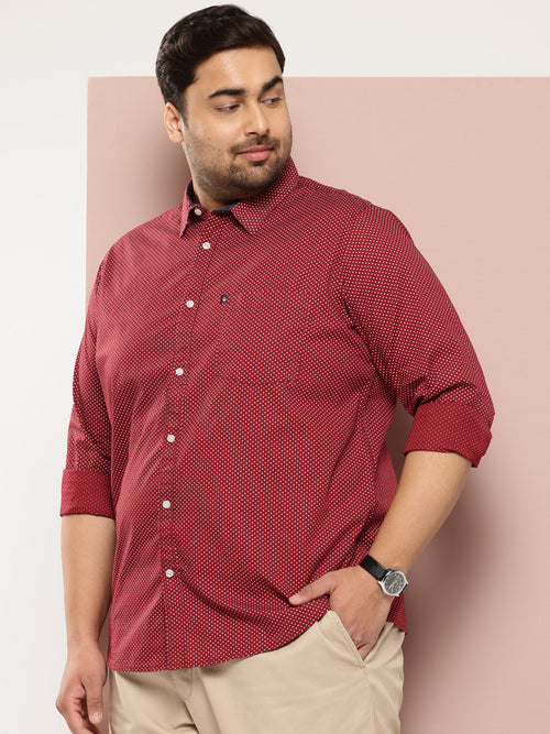 Thomas Scott Men Red Plus Size Premium Casual Shirt