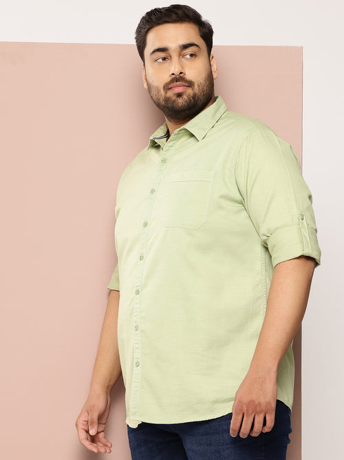 Thomas Scott Men Pista Plus Size Premium Pure Cotton Casual Shirt