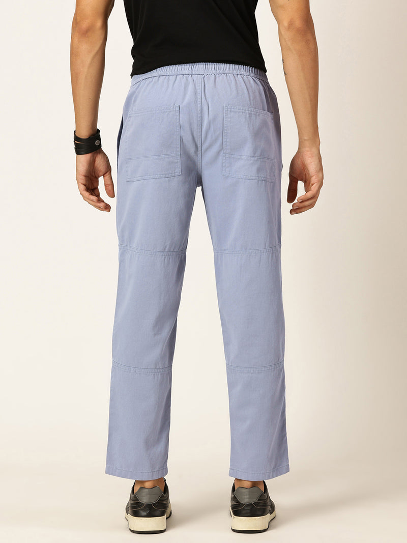 Thomas Scott Men Relaxed Loose Fit Mid-Rise Pure Cotton Easy Wash Trousers