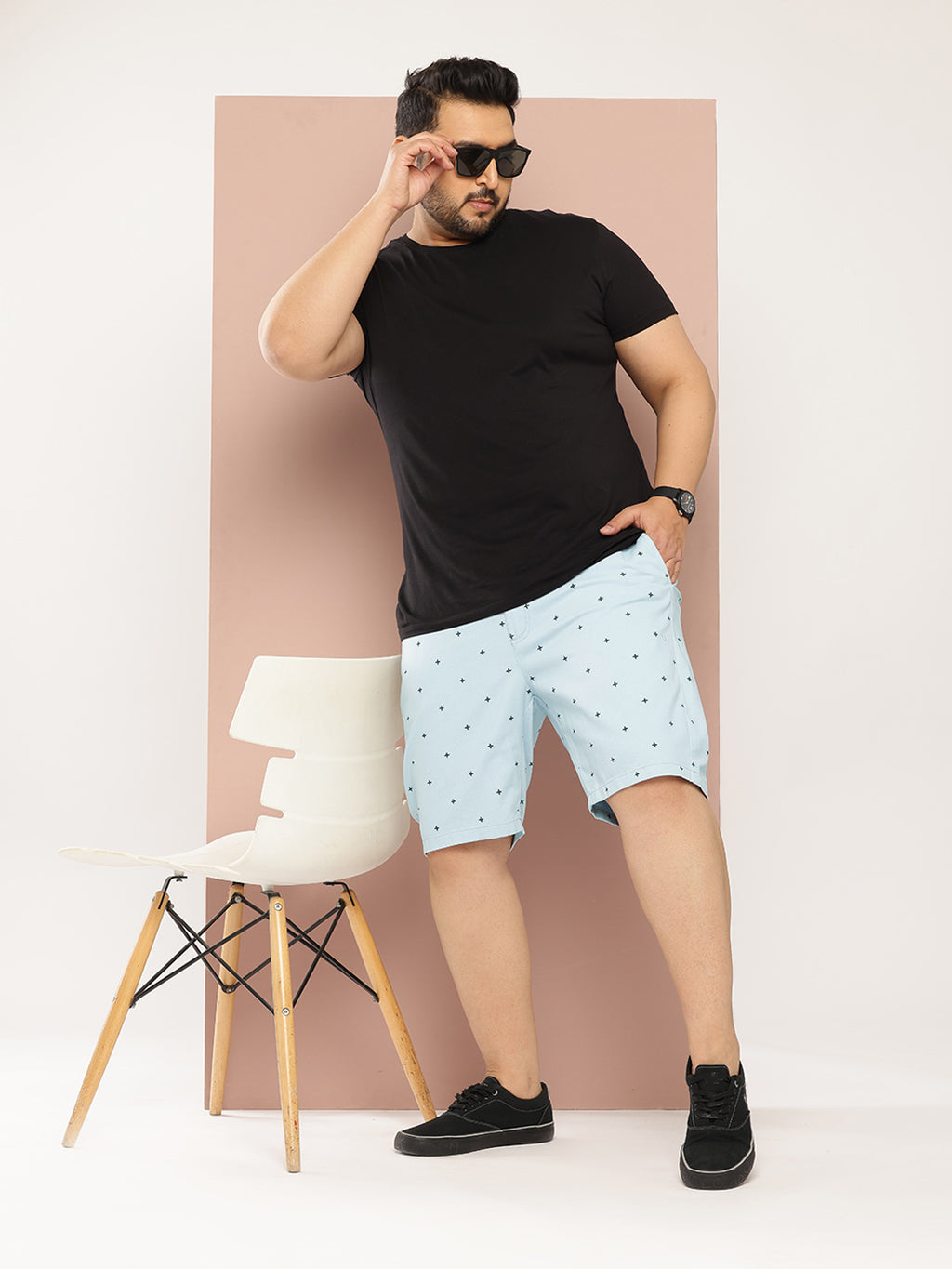 Thomas Scott Men Plus Size Printed Outdoor Shorts