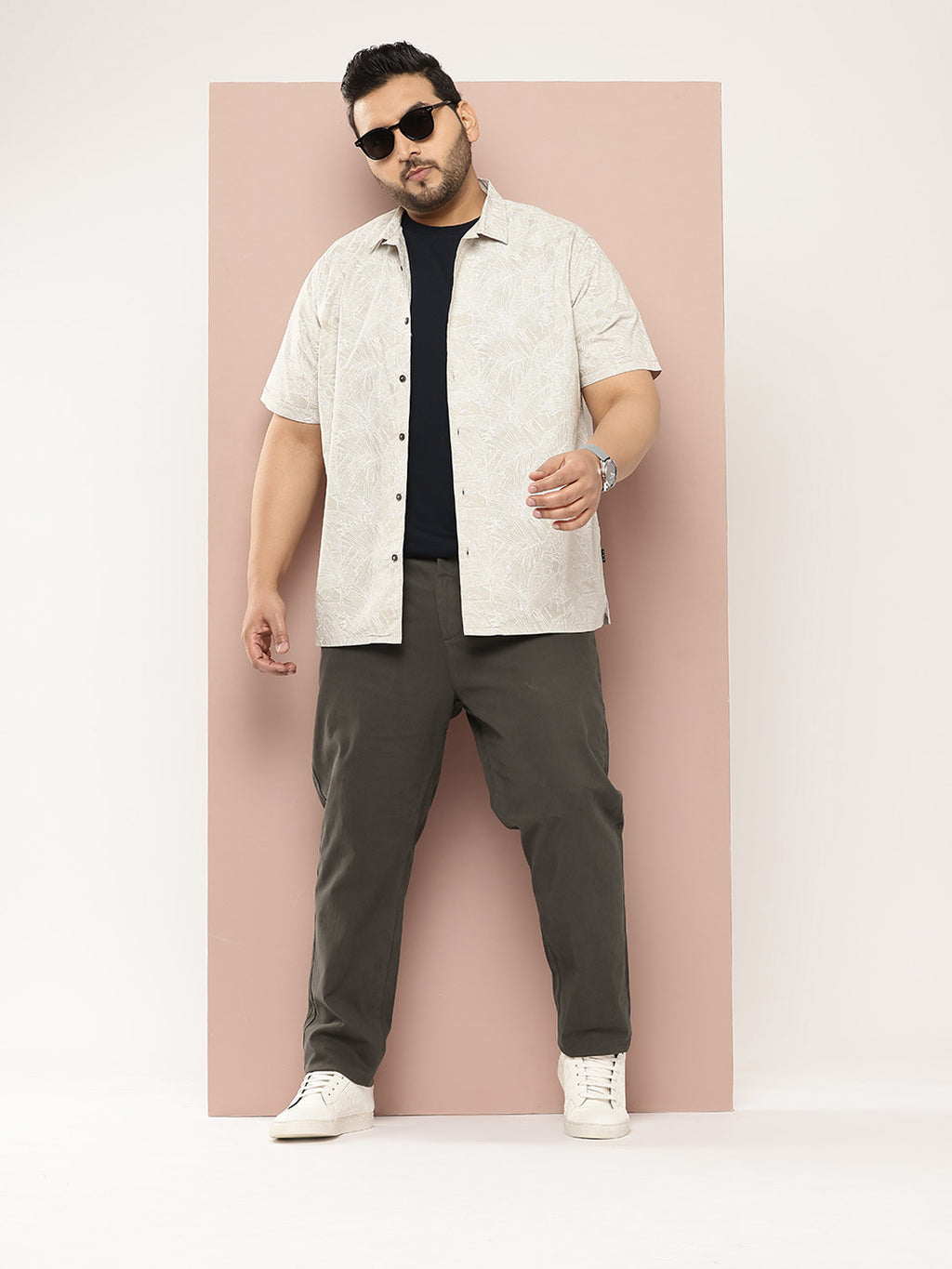 Thomas Scott Men Plus Size Smart Easy Wash Pure Cotton Chinos Trousers
