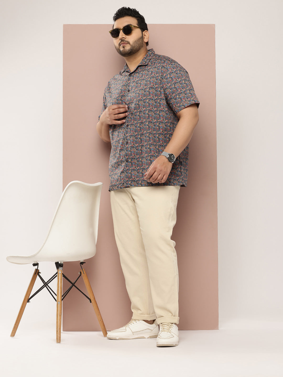 Thomas Scott Men Plus Size Smart Easy Wash Pure Cotton Chinos Trousers