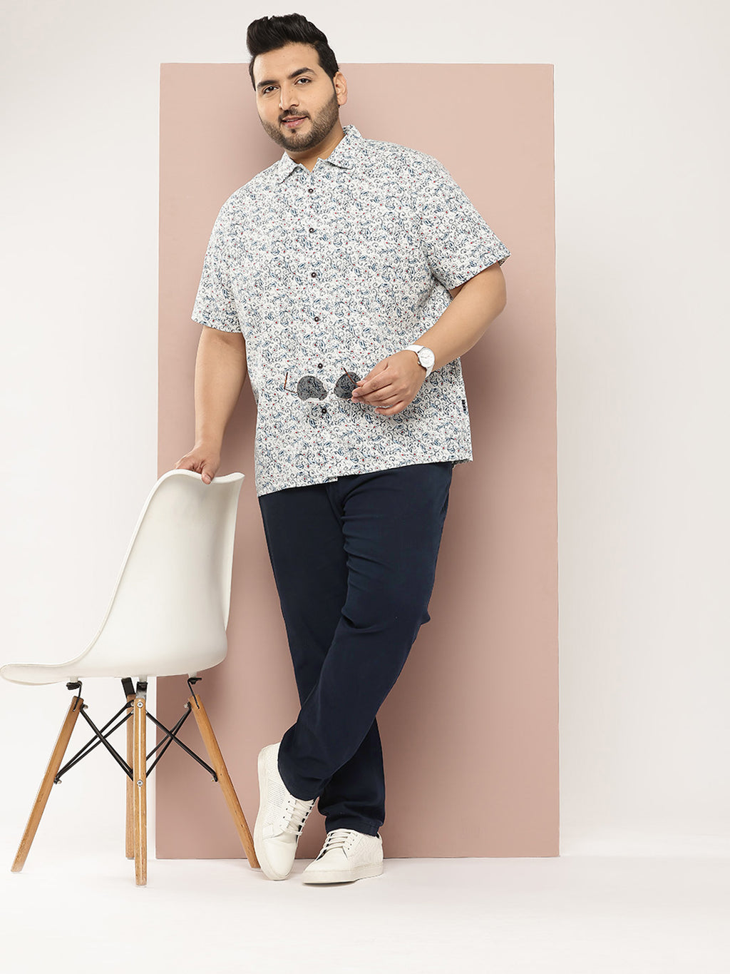 Thomas Scott Men Plus Size Smart Easy Wash Pure Cotton Chinos Trousers
