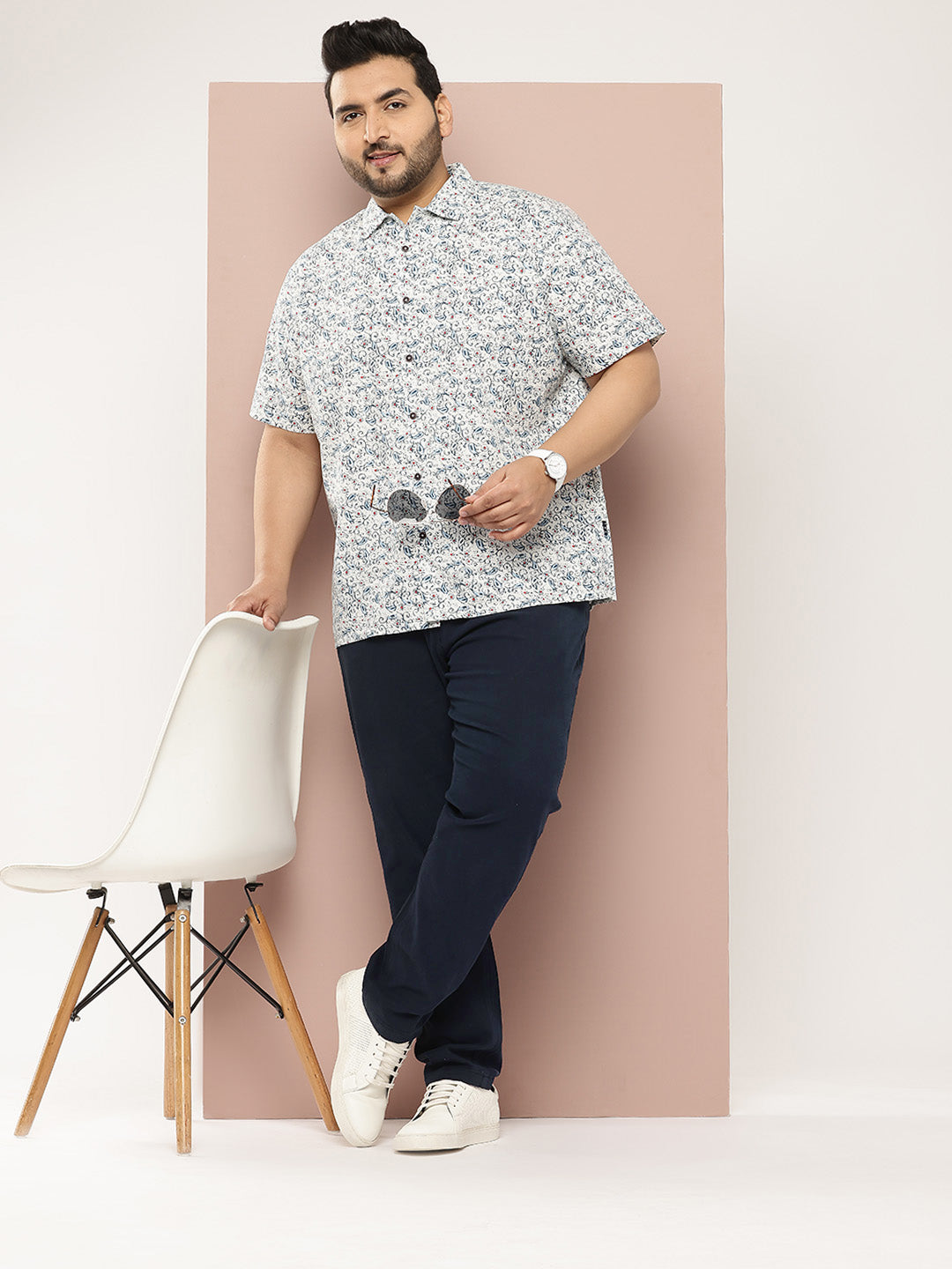 Thomas Scott Men Plus Size Smart Easy Wash Pure Cotton Chinos Trousers