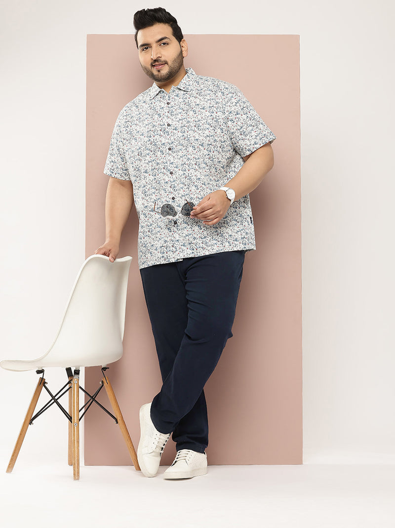 Thomas Scott Men Plus Size Smart Easy Wash Pure Cotton Chinos Trousers