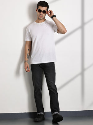 DarkGrey Slim Fit Mid-Rise Clean Look Non stretchable Jeans