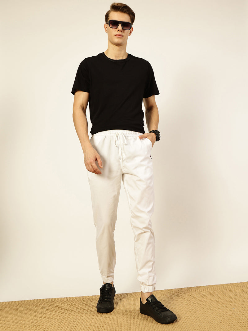Thomas Scott Men Cotton Smart Slim Fit Easy Wash Joggers Trousers