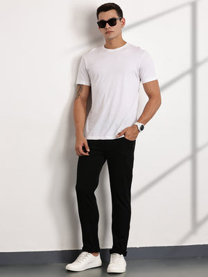Thomas Scott Men Black Mid-Rise Slim Fit Stretchable Jeans