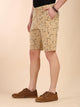 Thomas Scott Men Khaki Mid-Rise Regular Fit Geometric Print Cotton Woven Chinos Shorts