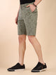 Thomas Scott Men Mint Mid-Rise Regular Fit Geometric Print Cotton Woven Chinos Shorts
