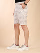 Thomas Scott Men Grey Mid-Rise Regular Fit Floral Print Cotton Woven Chinos Shorts