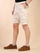 Thomas Scott Men White2 Mid-Rise Regular Fit Floral Printed Cotton Woven Chinos Shorts