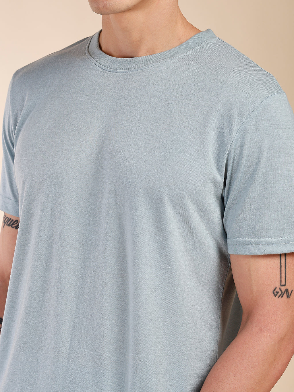 Thomas Scott Men Blue Round Neck Relaxed Fit Solid Polyester Co-Ords Set