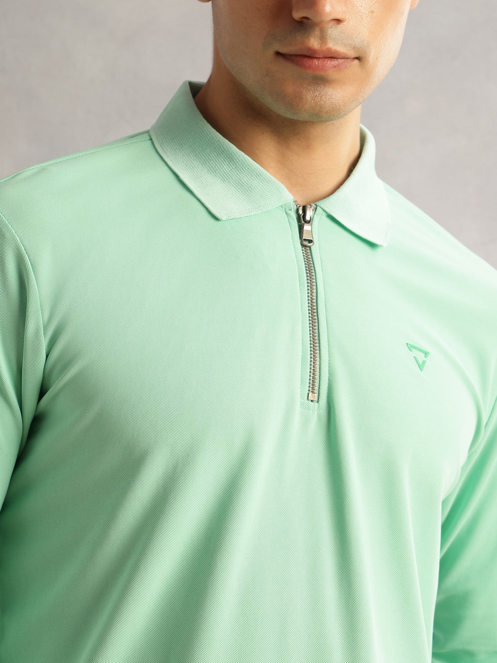 Thomas Scott Men Pista Regular Fit Long Sleeves Solid Polyester Knitted Polo Collar T-shirt