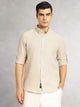 Thomas Scott Men Fawn Slim Fit Long Sleeves Button-Down Collar Polyester Casual Shirt