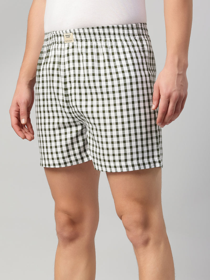 Thomas Scott Men Multicolor Cricket Club Collection Regular Fit 100% Cotton Woven Boxer Shorts (Pack of 3)