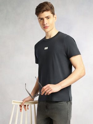 Thomas Scott Men Navy Cricket Club Collection Regular Fit Short Sleeves Round Neck Solid Knitted T-Shirt