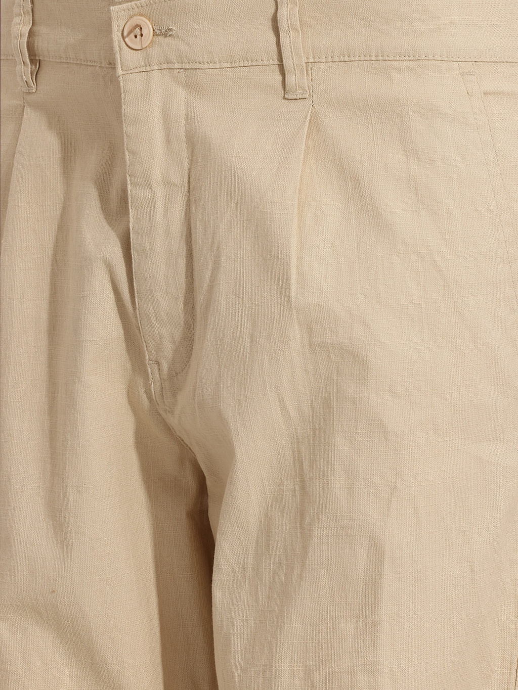 Thomas Scott Men Khaki Plus Size Straight Fit Mid-Rise Easy Wash Woven Chinos Trouser