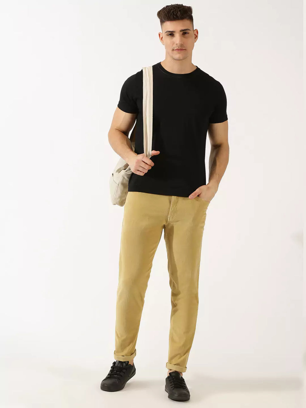 Thomas Scott Men Slim Fit Corduroy Chinos Trousers