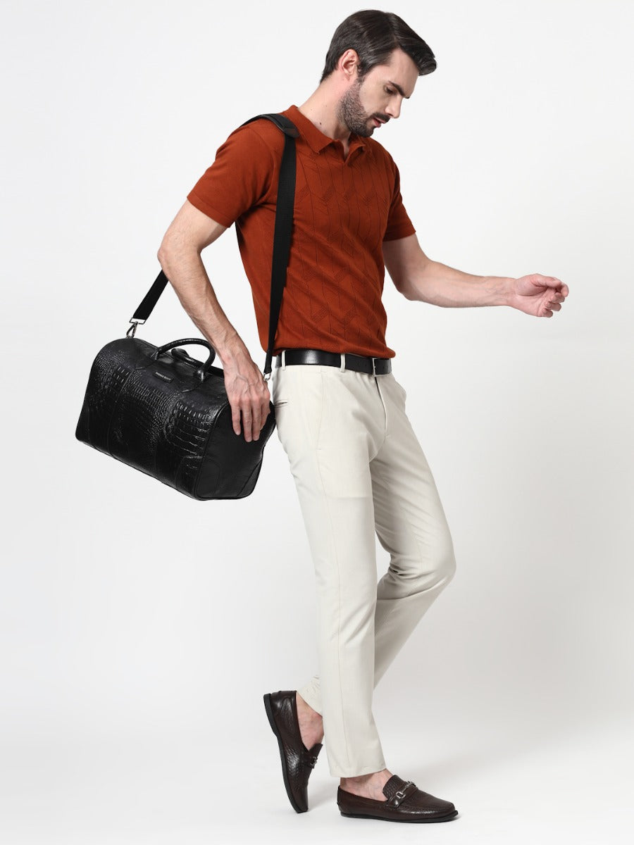 Thomas Scott Men Textured Medium Casual Duffel Bag