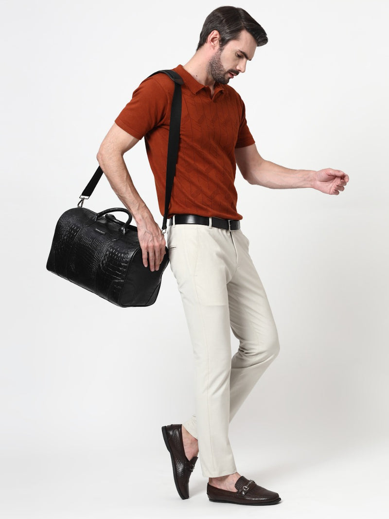 Thomas Scott Men Textured Medium Casual Duffel Bag