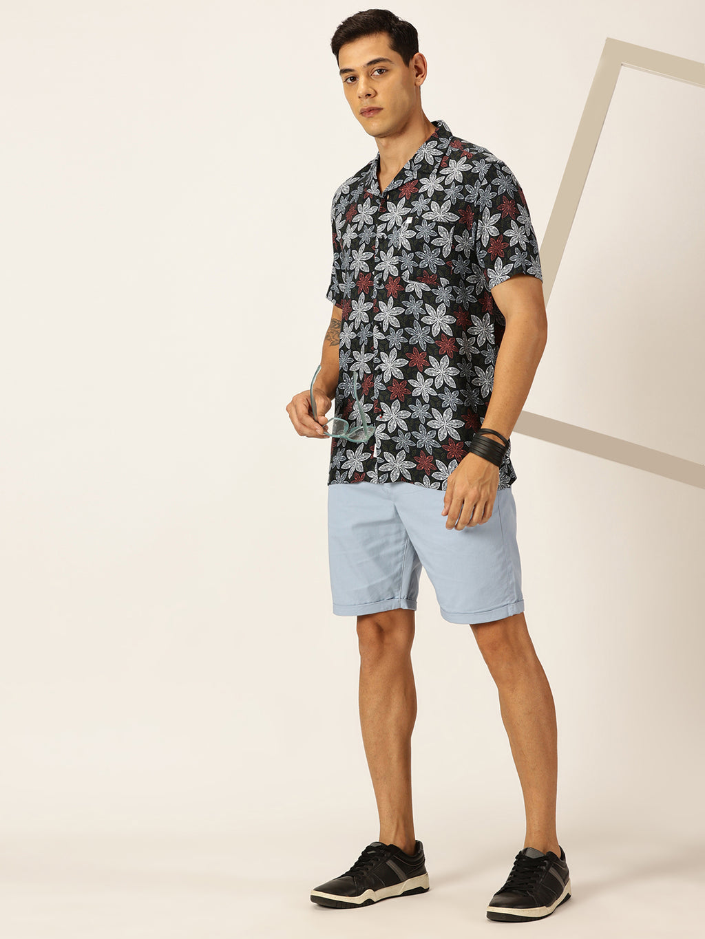 Thomas Scott Men Smart Floral Printed Casual Shirt