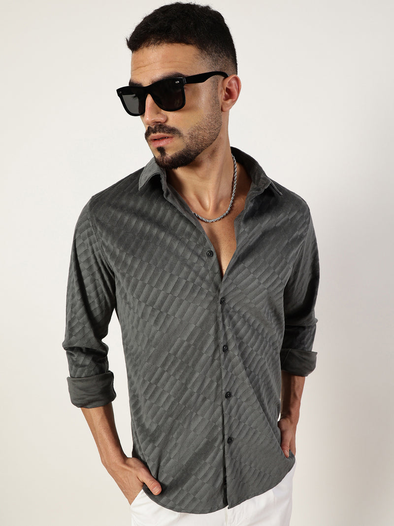 Thomas Scott Men Premium Slim Fit Opaque Casual Shirt