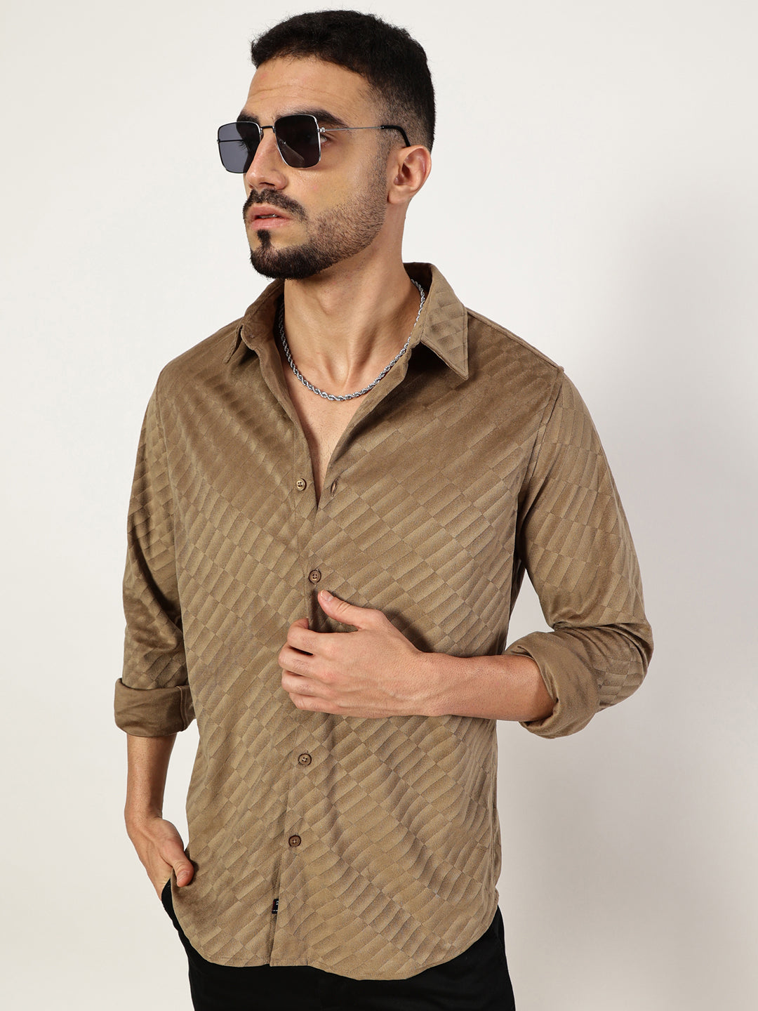Thomas Scott Men Premium Slim Fit Opaque Casual Shirt