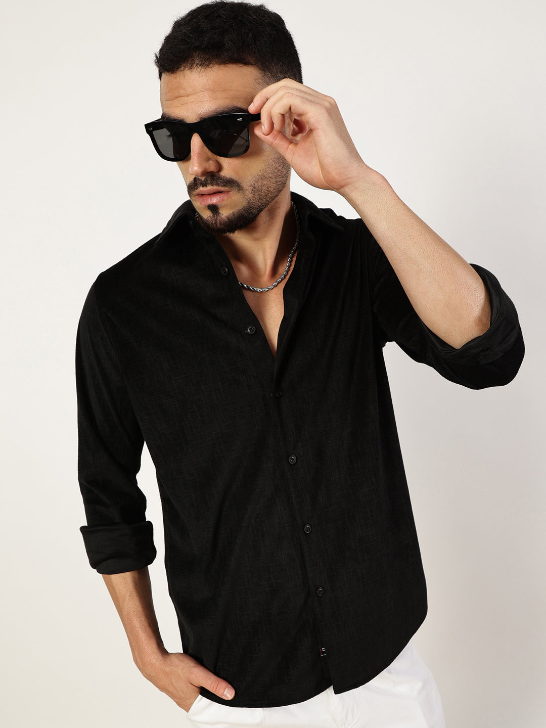 Thomas Scott Men Premium Slim Fit Opaque Casual Shirt