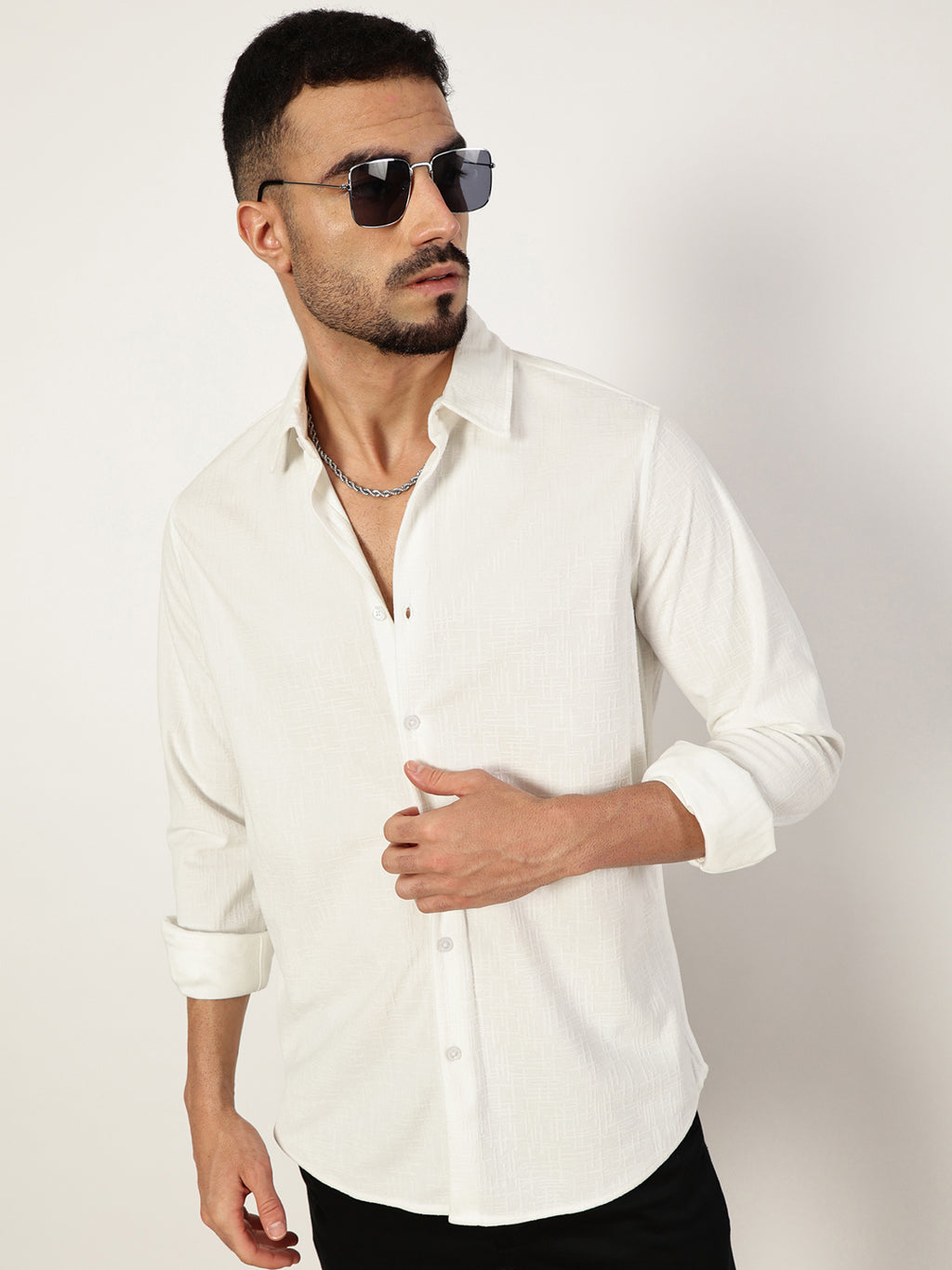 Thomas Scott Men Premium Slim Fit Opaque Casual Shirt