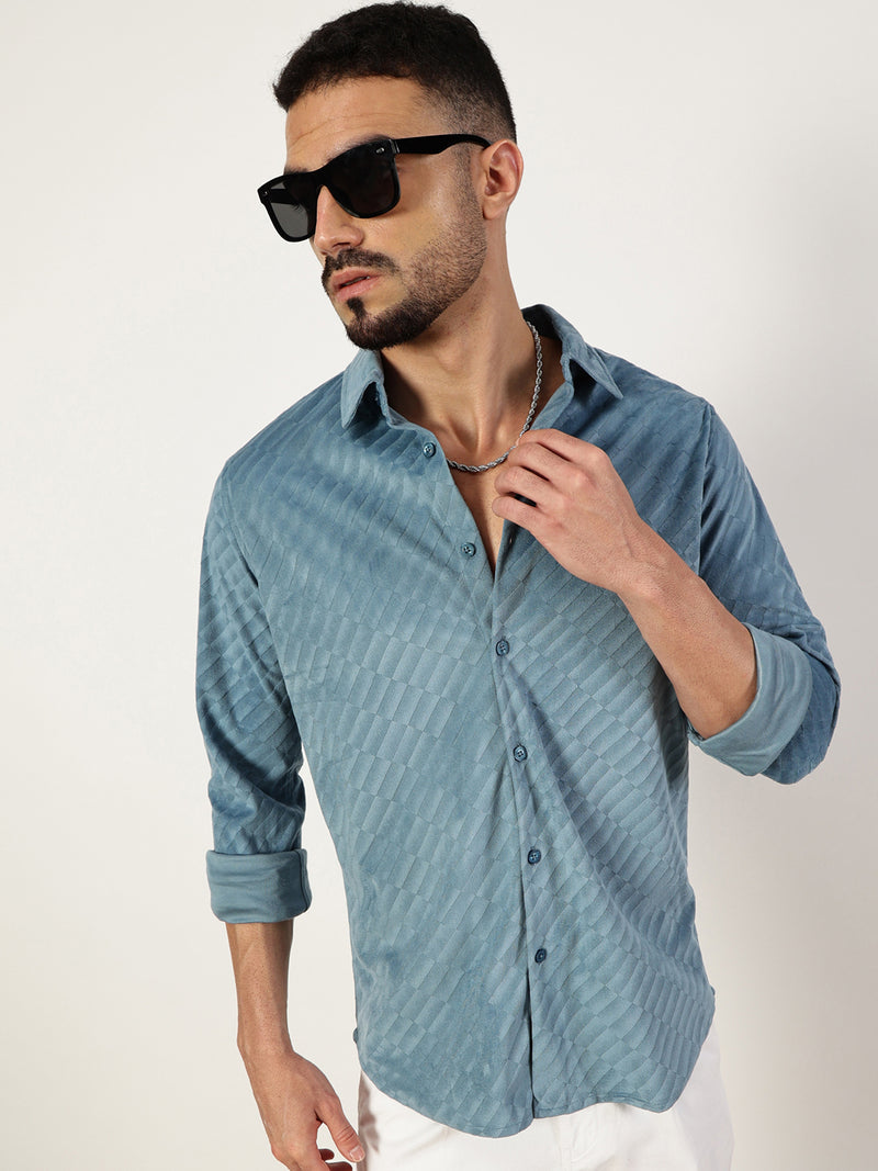 Thomas Scott Men Premium Slim Fit Opaque Casual Shirt