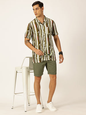 Thomas Scott Men Smart Striped Casual Shirt