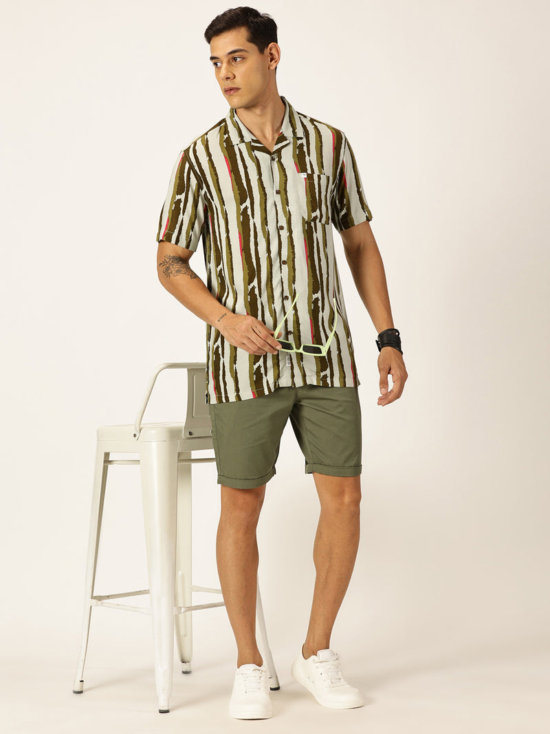Thomas Scott Men Smart Striped Casual Shirt