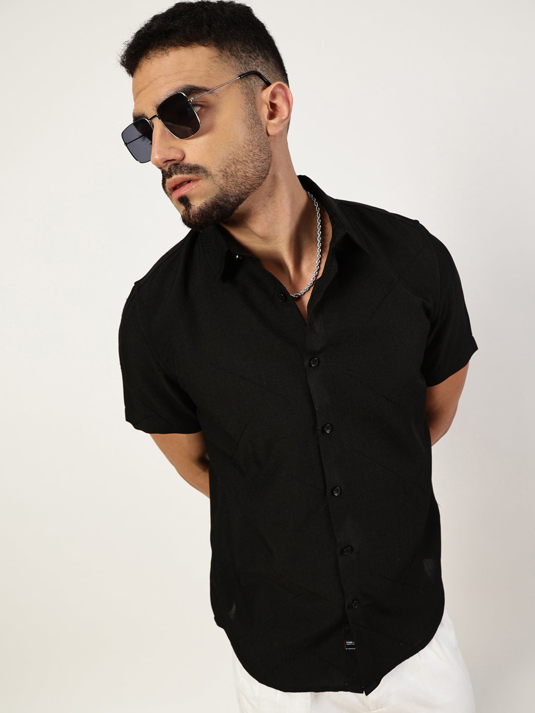 Thomas Scott Men Premium Slim Fit Opaque Casual Shirt