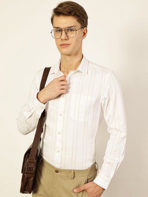 Thomas Scott Men Smart Opaque Striped Formal Shirt