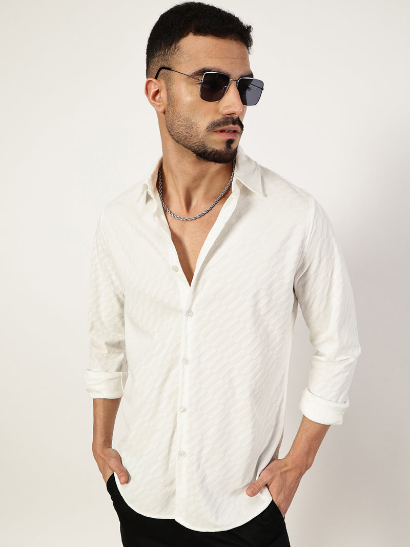 Thomas Scott Men Premium Slim Fit Opaque Casual Shirt