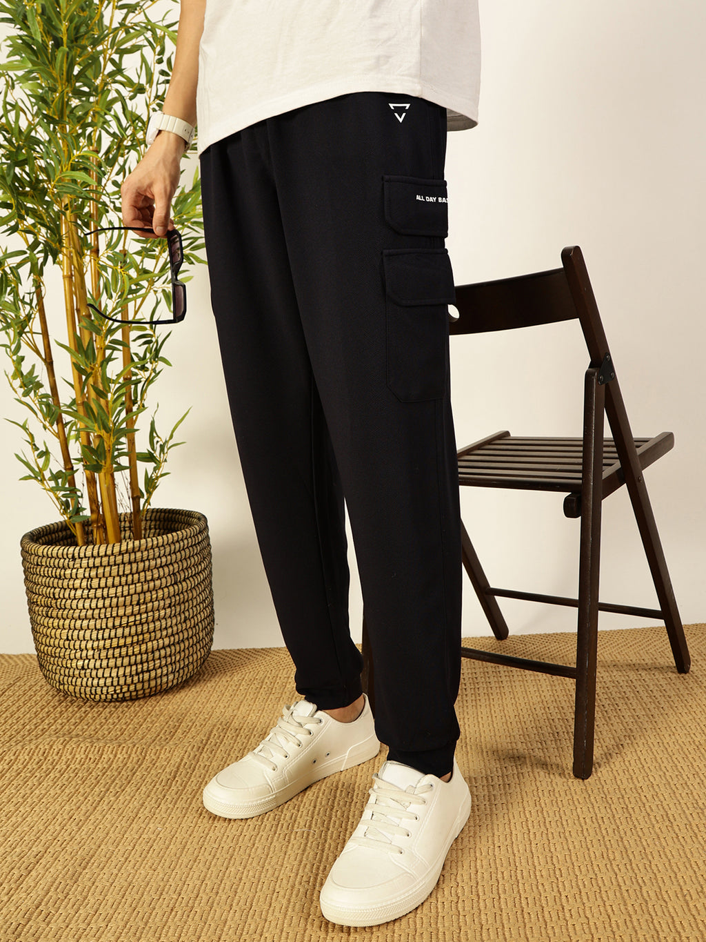 Thomas Scott Men Mid Rise Relaxed Fit Track Pants Joggers