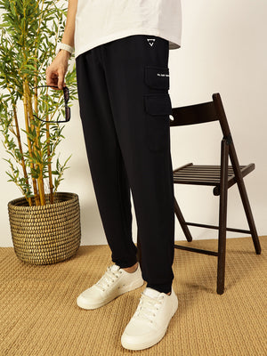 Thomas Scott Men Mid Rise Relaxed Fit Track Pants Joggers