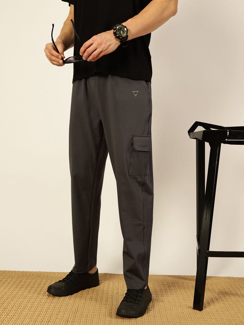 Thomas Scott Men Mid Rise Solid Cotton Track Pants