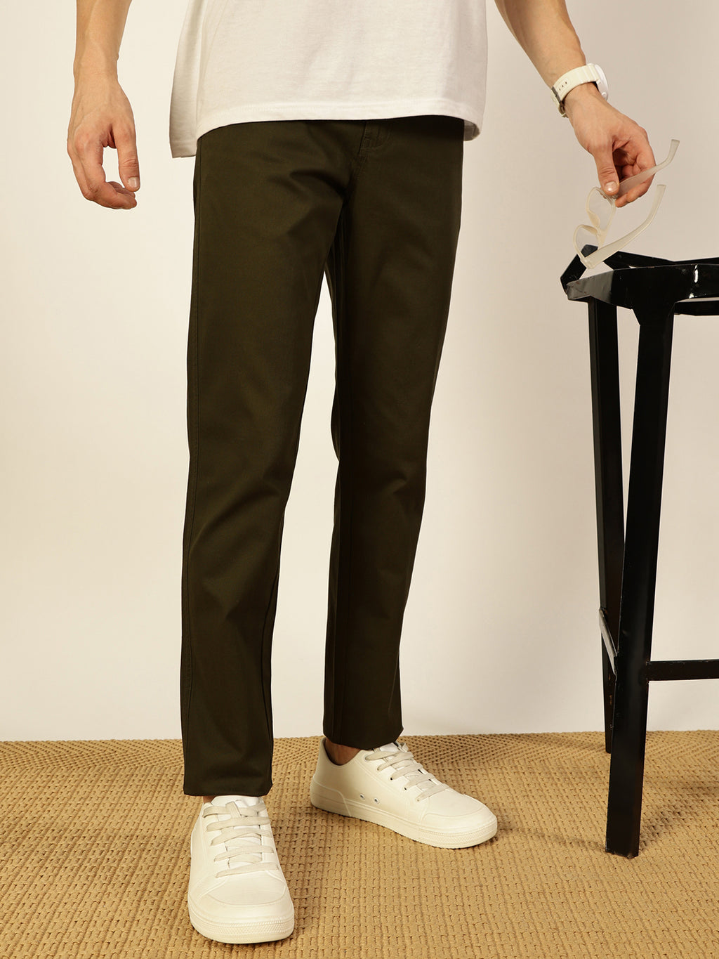 Thomas Scott Men Smart Slim Fit Wrinkle Free Chinos Casual Trousers