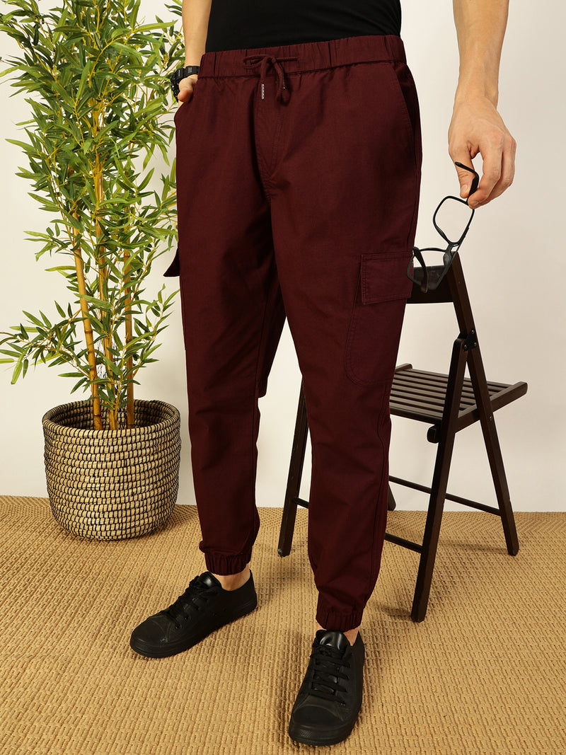 Thomas Scott Men Smart Slim Fit Cargos Trousers