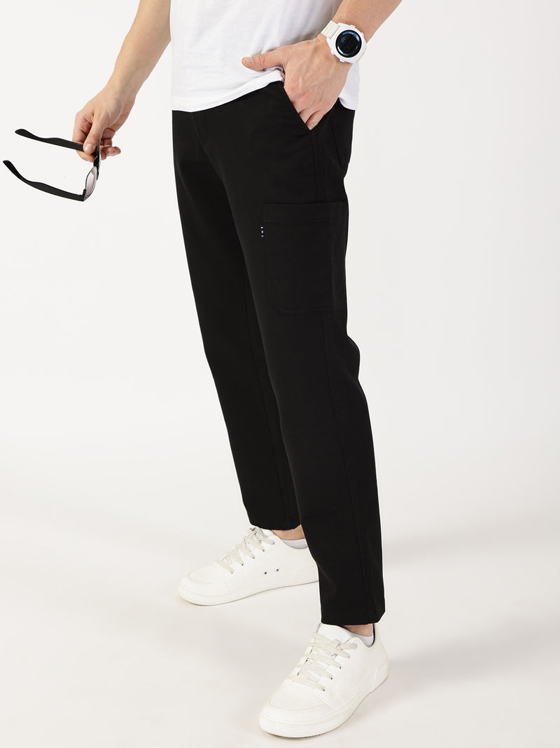 Thomas Scott Men Black Smart Chinos Trousers