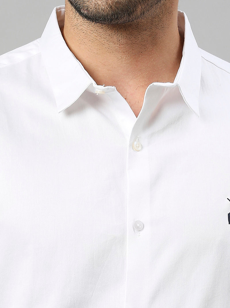 Thomas Scott Men Classic Slim Fit Spread Collar Casual Shirt