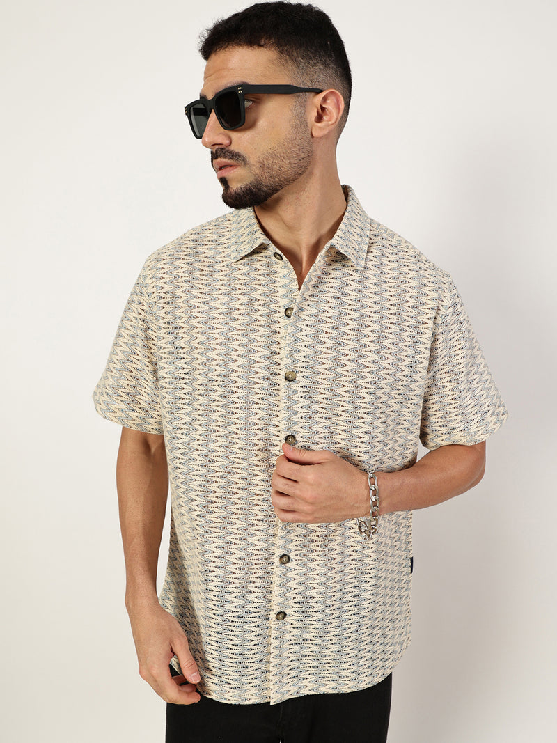 Thomas Scott Men Premium Slim Fit Opaque Striped Casual Shirt