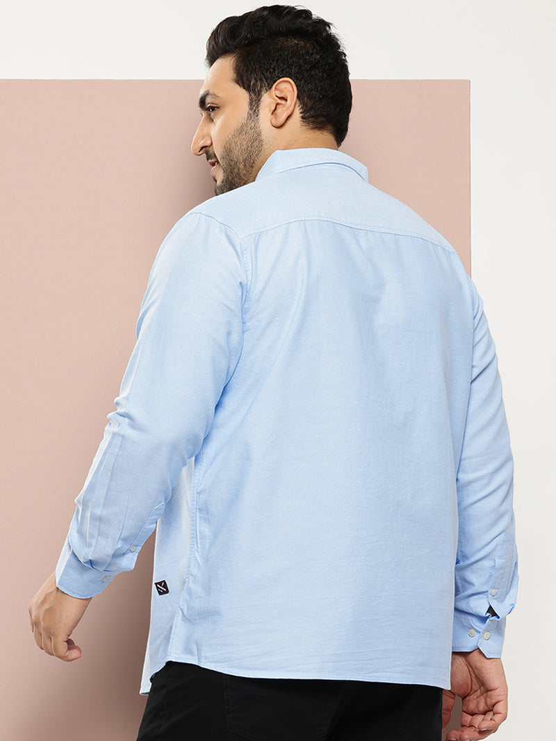 Thomas Scott Men Plus Size Relaxed Pure Cotton Casual Shirt
