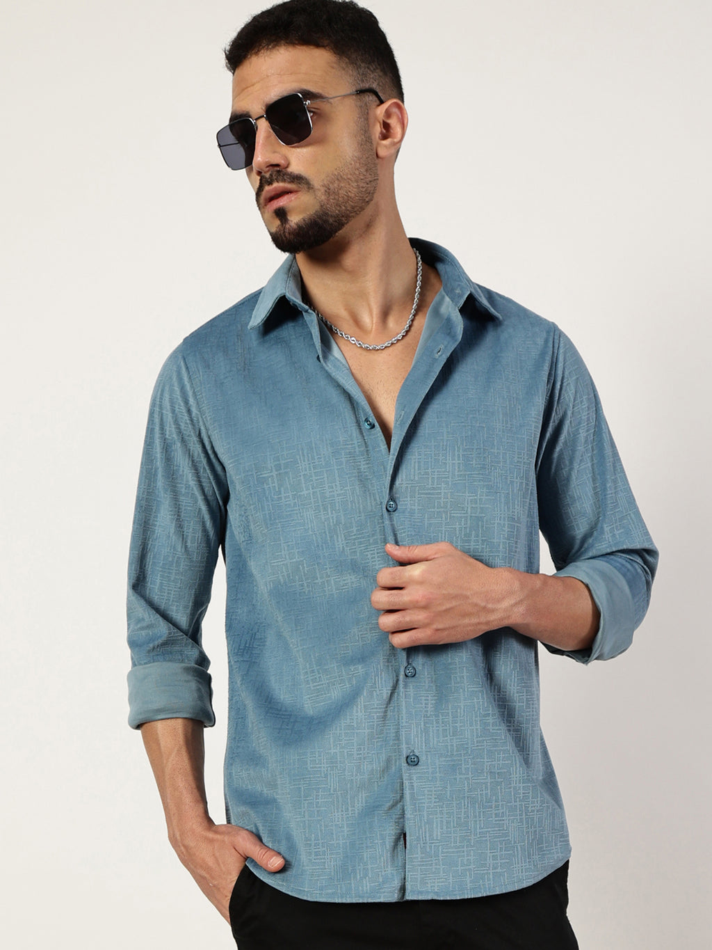 Thomas Scott Men Premium Slim Fit Opaque Casual Shirt