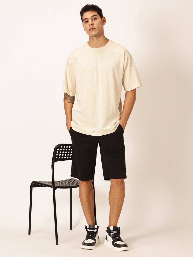 Thomas Scott Men Round Neck Typography Cotton Oversized T-shirt