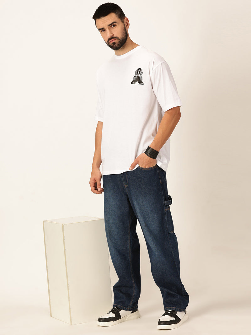Thomas Scott Men Oversized Graphic Printed Cotton Bio Finish T-shirt