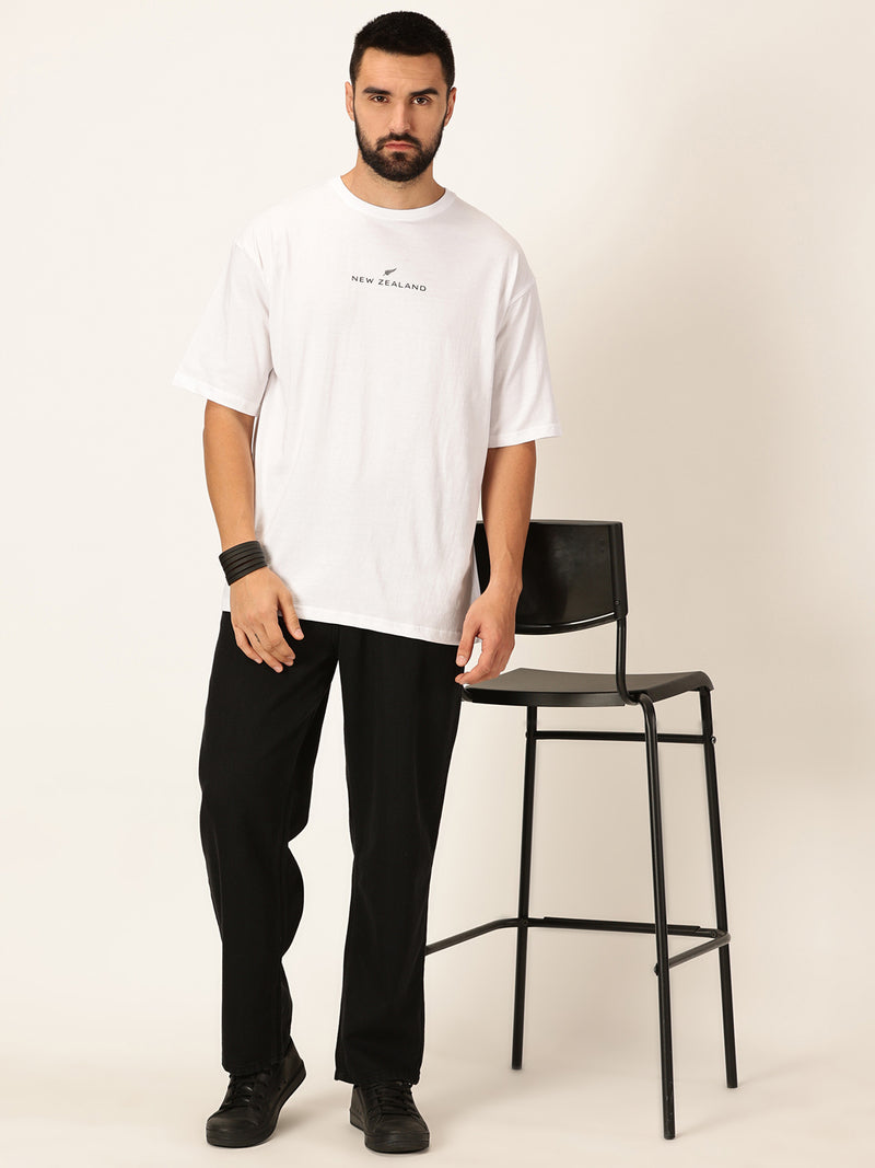 Thomas Scott Men Round Neck Typography Printed Bio Finish Cotton T-shirt