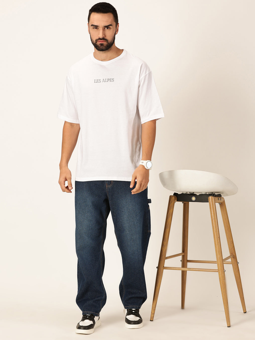 Thomas Scott Men Graphic Printed Bio Finish Pure Cotton Oversized T-shirt